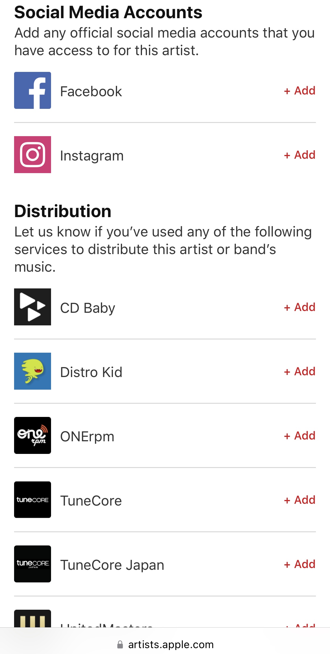 Apple Music for Artists登録してみた